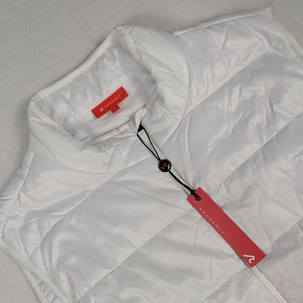 NEW Redvanly‎ Winslow Puffer Vest Bright White Mens Size XL